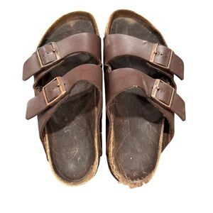 Birkenstock Woman’s Arizona Sandals Adjustable Buckle Brown Size 39/ 8.5